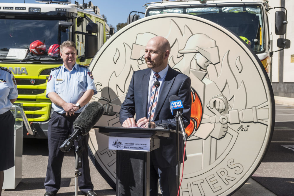 Royal Australian Mint honores firefighters with a AUD 2 colored coin