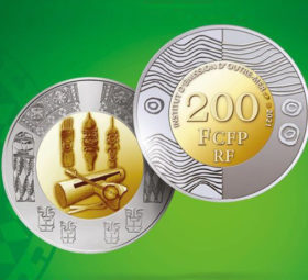 In 2021 a 200 francs coin from French Overseas Issuing Institute (IEOM)