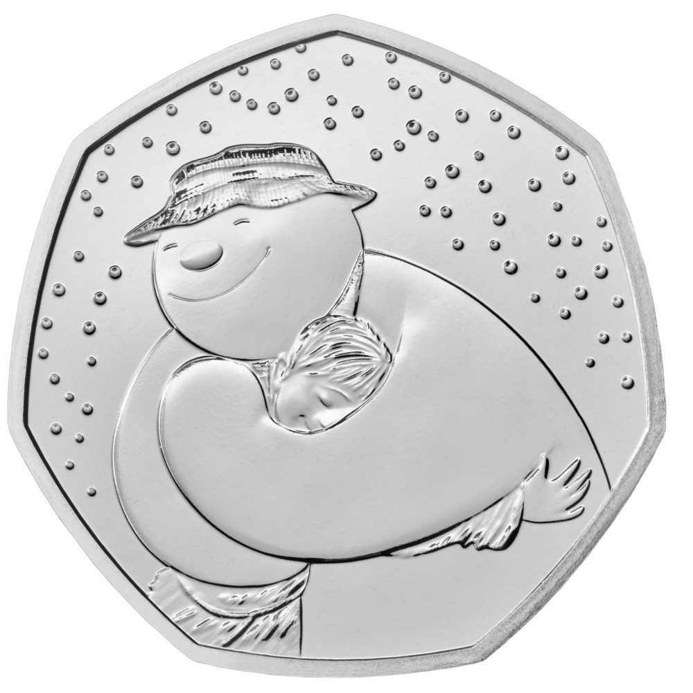 La pièce 2020 de 50 pence dédiée au Bonhomme de Neige de la Royal Mint