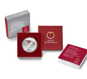 2021 €20 Austrian silver coin dedicated to the aboriginal rainbow snake