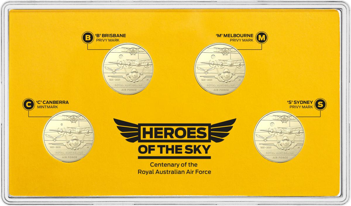 Australia: RAAF centenary coins, "Heroe of the skies"