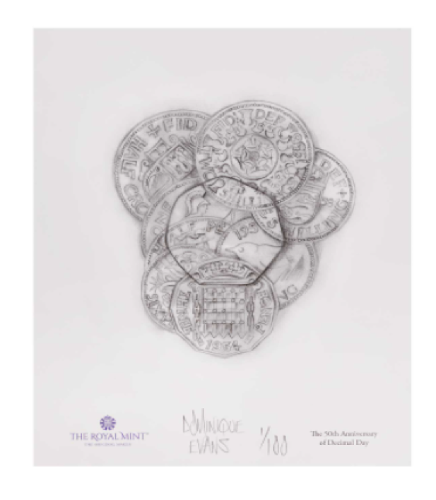 2021 50 pence 50th anniversary of "decimal day", from Royal Mint