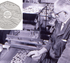 2021 50 pence 50th anniversary of “decimal day”, from Royal Mint