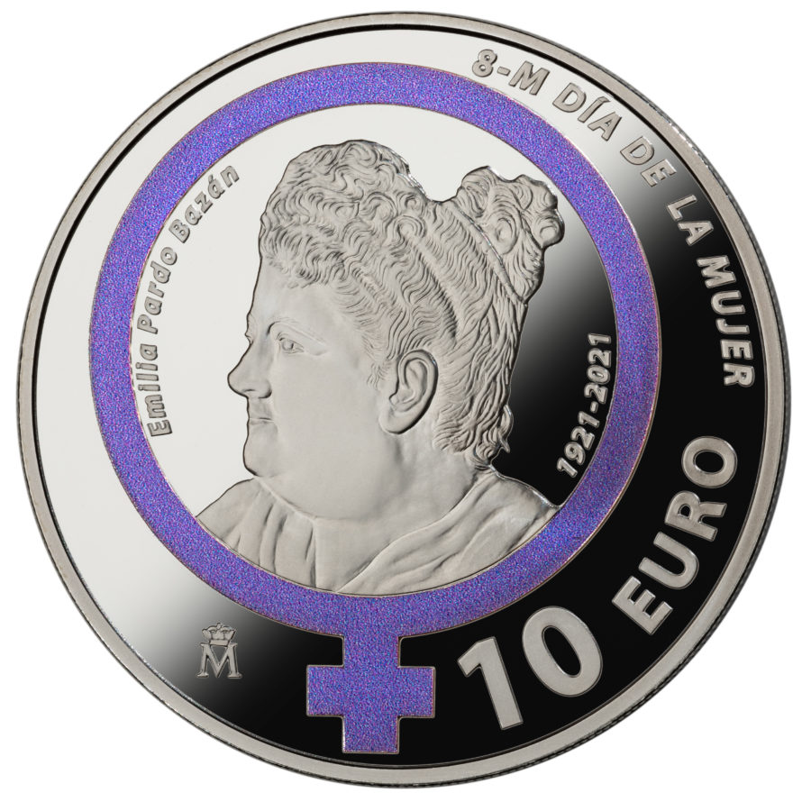 2021 spanish €10 coin - Tribute to Emilia Pardo Bazan