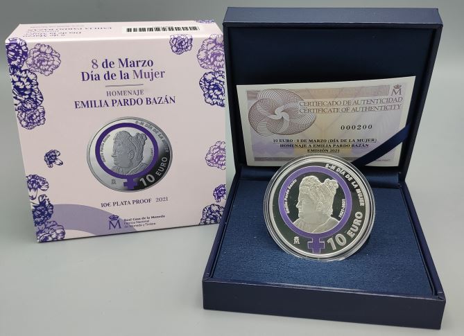 2021 spanish €10 coin – Tribute to Emilia Pardo Bazan