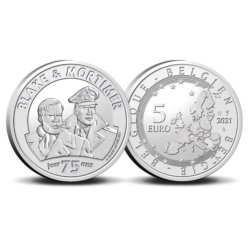 La monnaie royale de Belgique célèbre Blake et Mortimer en 2021