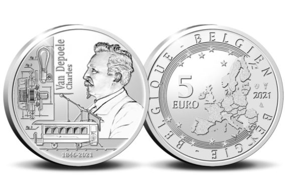 2021 belgian €5 dedicated to Charles VAN DEPOELE