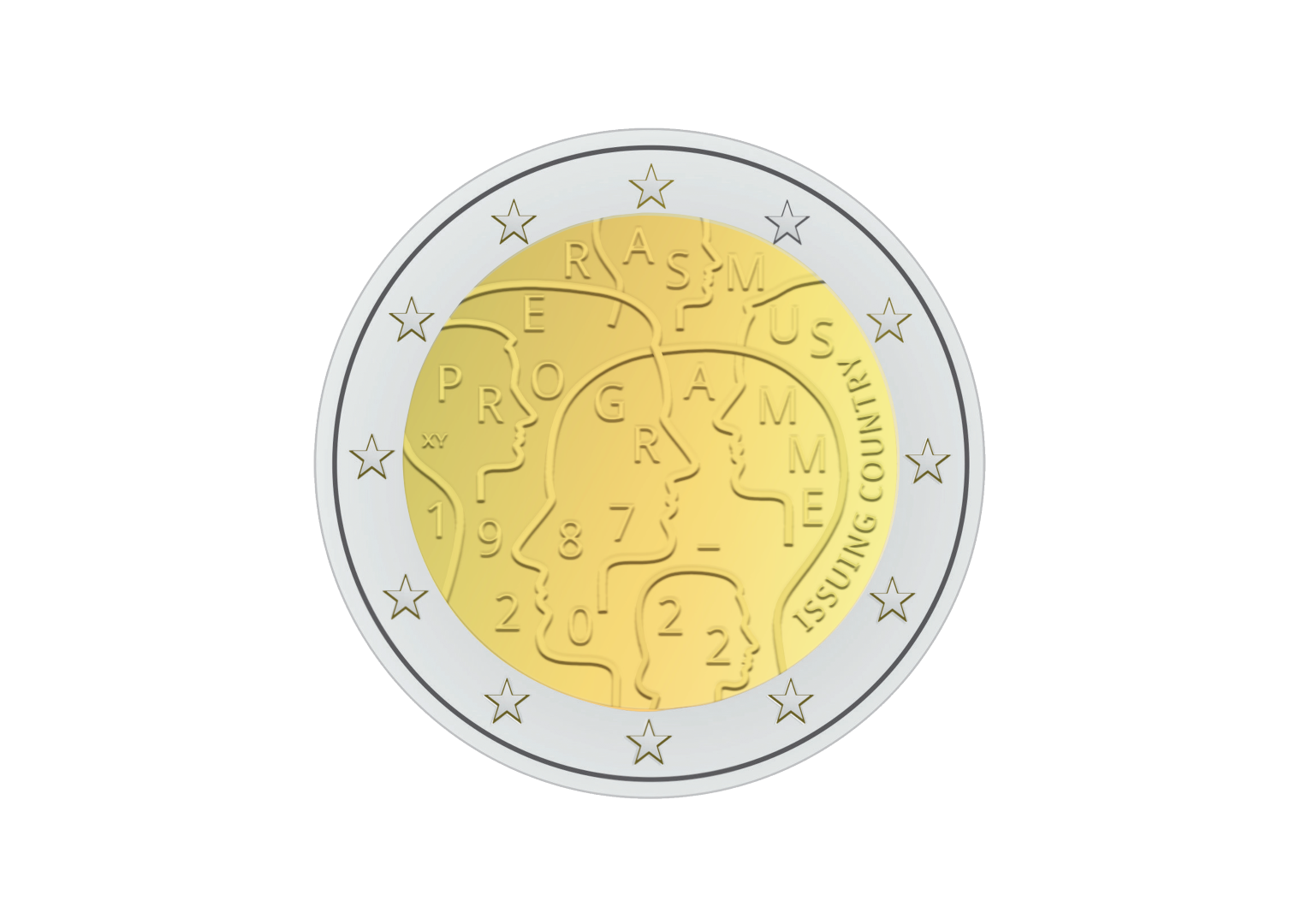 2 Евро Ирландия Эразмус. 2 Евро Латвия Эразмус. Евро монеты 2022. Литва 2 евро Эразмус.