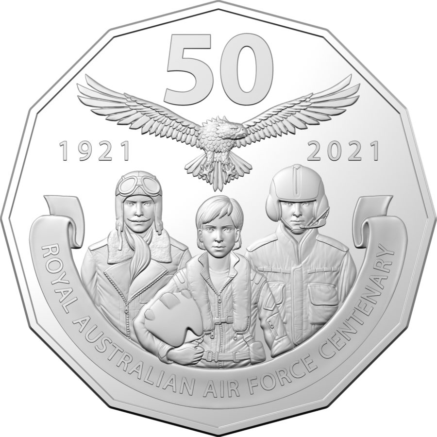 2021 coin collection celebrating the centenary of RAAF by RAM