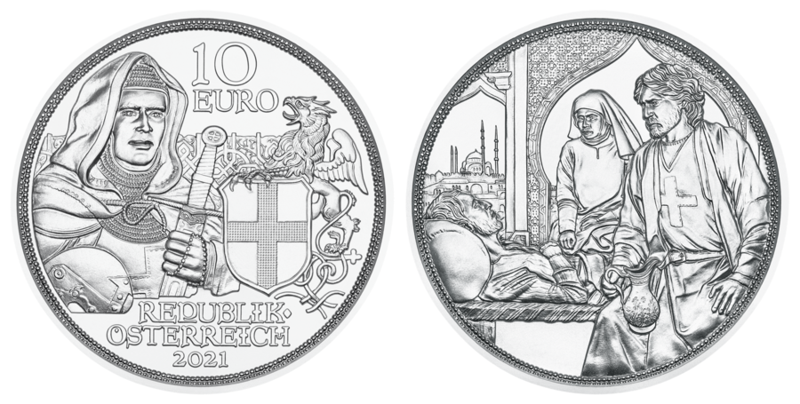 €10 teutonic order and brotherhood from austrian Mint