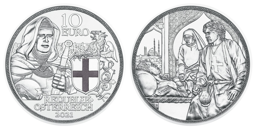 €10 teutonic order and brotherhood from austrian Mint