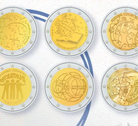2 euro commemorative coin of 2022, dedicated to the 35th anniversary of the Erasmus programme