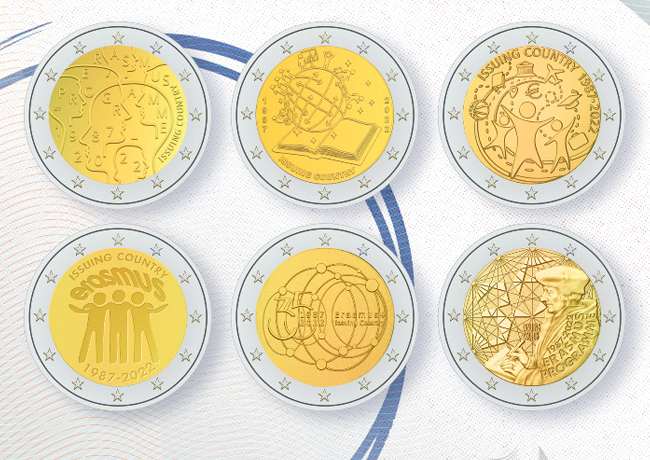 2€ euro coin -Erasmus-2022 - Numismag