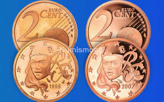 Tirages et Valeurs des pièces de 2 centimes d’euro, 2 cents, France – pièces de circulations, BU, BE