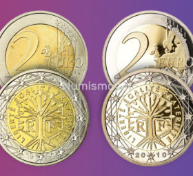 Mintages and worth of french €2 coins (UNC – BU – proof)