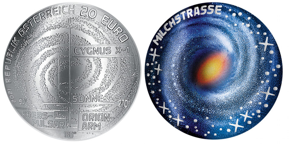 2021 €20 silver coin "Milky Way" from austrian mint