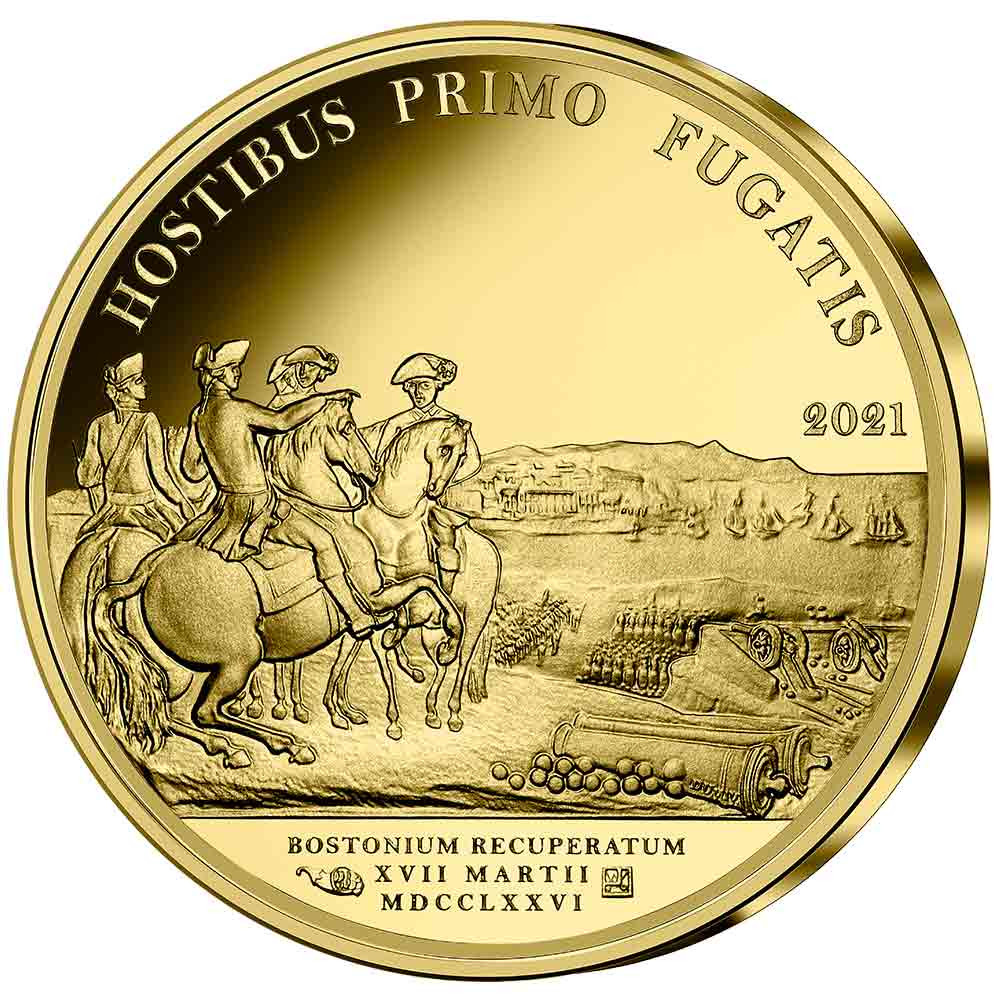 2021 Silver €10, €25 and gold €50 Georges coins "WASHINGTON's Boston siege"