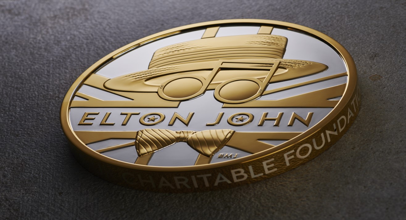 2021 unique Elton JOHN's silver Medallion at Royal Mint Auction