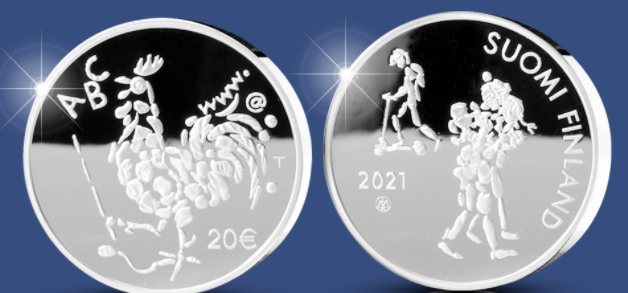 €20 Silver coin celebrating 100 years of Compulsory Education Act in Finland