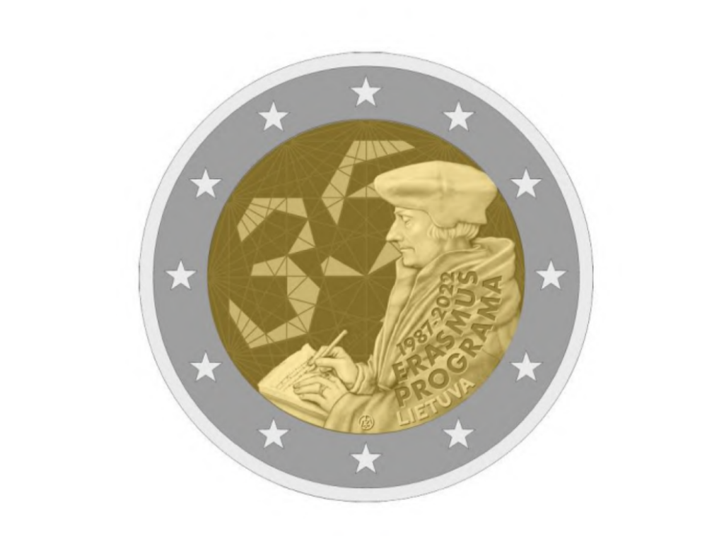 2 euro commemorative coin of 2022, dedicated to the 35th anniversary of the  Erasmus programme - Numismag