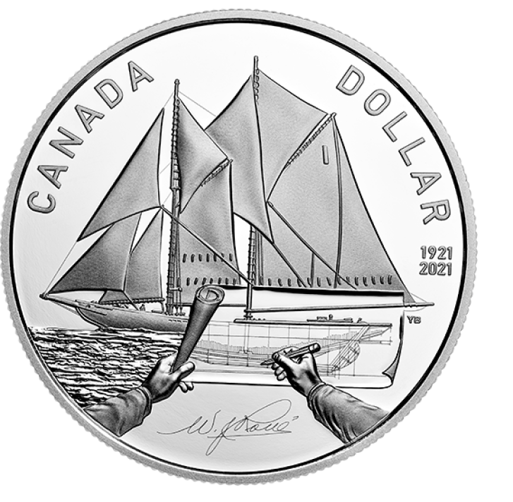 Royal canadian Mint celebrates 100th anniversary of bluenose ship