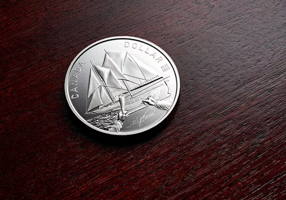 Royal canadian Mint celebrates 100th anniversary of bluenose ship