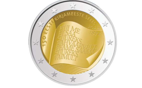2022 €2commemorative coin 150th anniversary Society of Estonian Literati