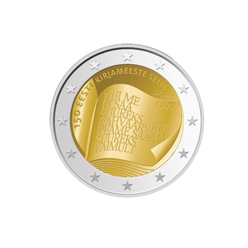 2022 €2commemorative coin 150th anniversary Society of Estonian Literati