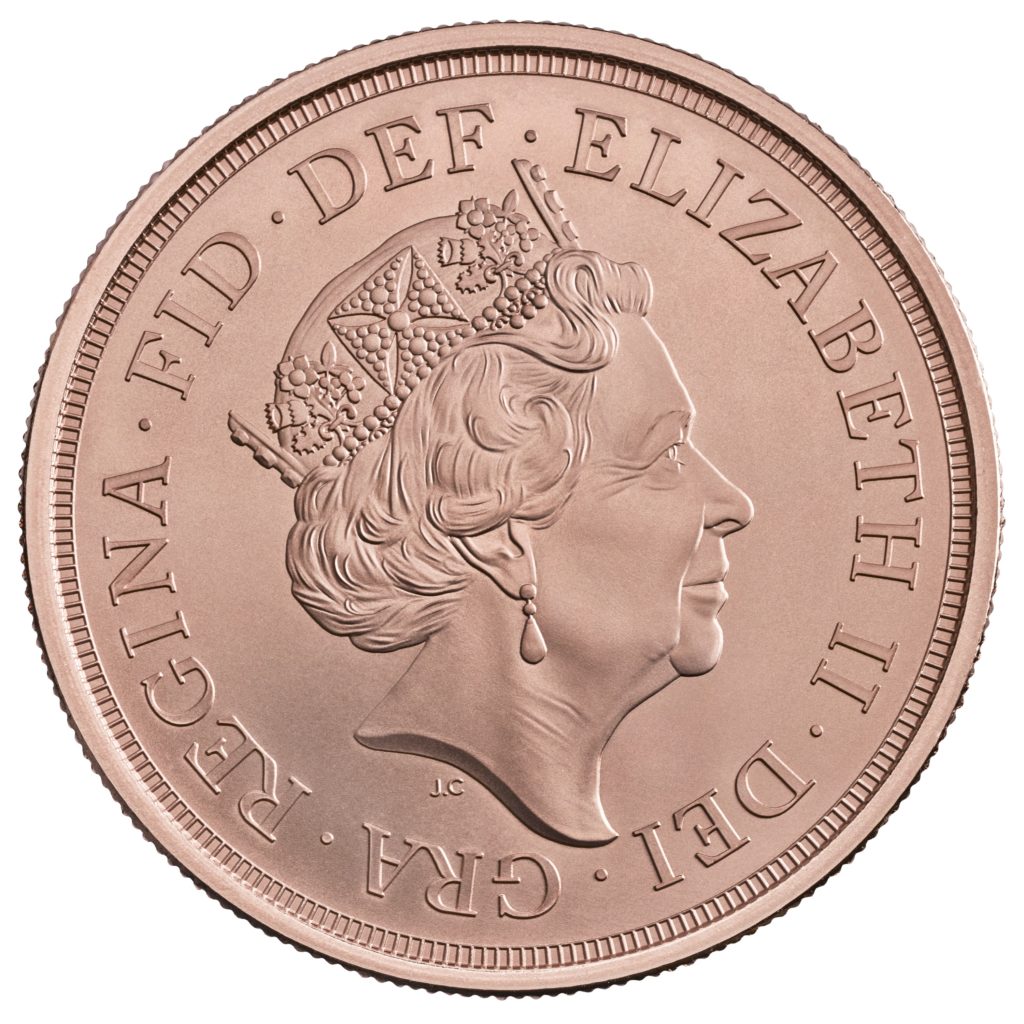 The 2021 very valuable Five-Sovereign coin from Royal Mint