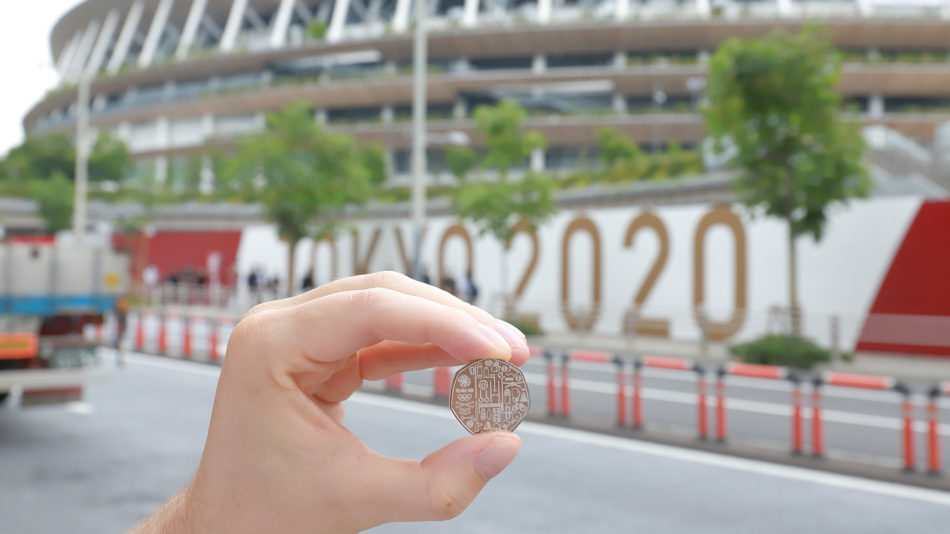 A 2021 50p commemorative coin for TOKYO OLYMPICS, by Royal Mint