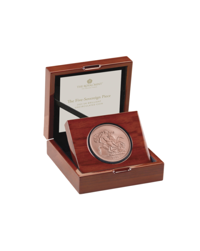 La pièce de 5 souverains or 2021 de la Royal Mint: Le clou de sa collection