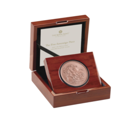 The 2021 very valuable Five-Sovereign coin from Royal Mint