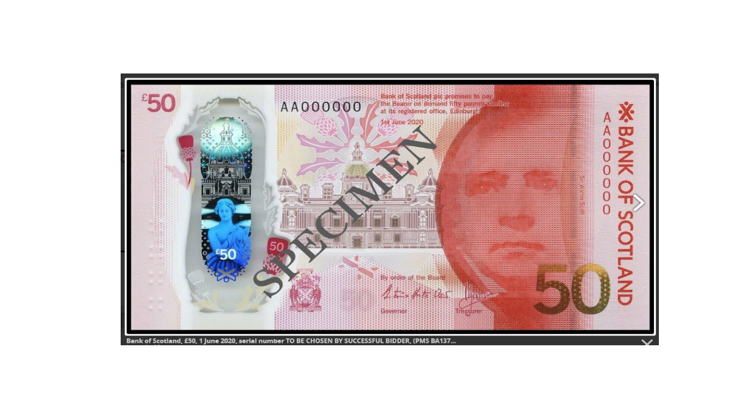 A Charity Auction of Bank of Scotland £50 Notes at SPINK LONDON