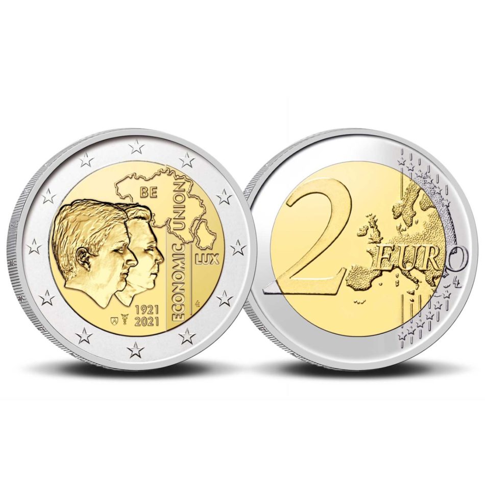 2 euro 2021 - 100th anniversary of Belgium-Luxemburg economic union