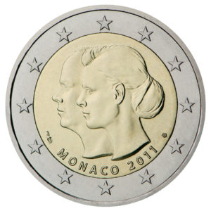 2021 Monaco €2 10th anniversary wedding of Prince Albert and Charlene