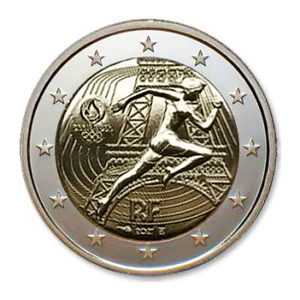2021 €2  coin "2024 - The handing-over of the Olympic flag ", by Monnaie de Paris 2021