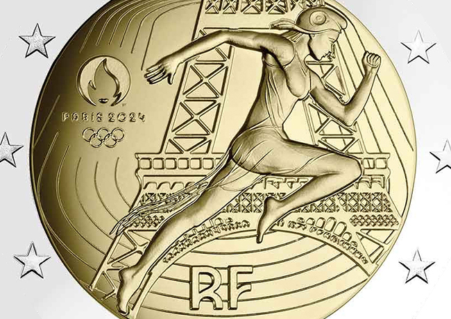 2€ euro JO 2024 France « La remise du drapeau olympique » Monnaie de Paris 2021
