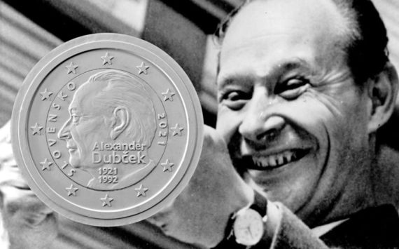 2021 slovak €2 coin celebrating 100th anniversary of DUBCEK’s birth