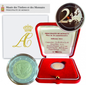 2021 Monaco €2 10th anniversary wedding of Prince Albert and Charlene