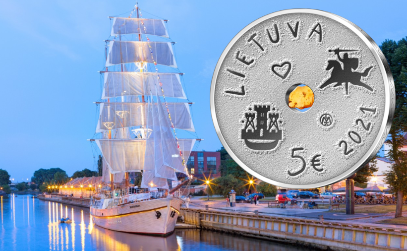2021 lithuanian €5 and €1.5 coin Sea Festival