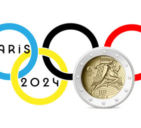 2021 €2 coin “2024 – The handing-over of the Olympic flag “, by Monnaie de Paris 2021