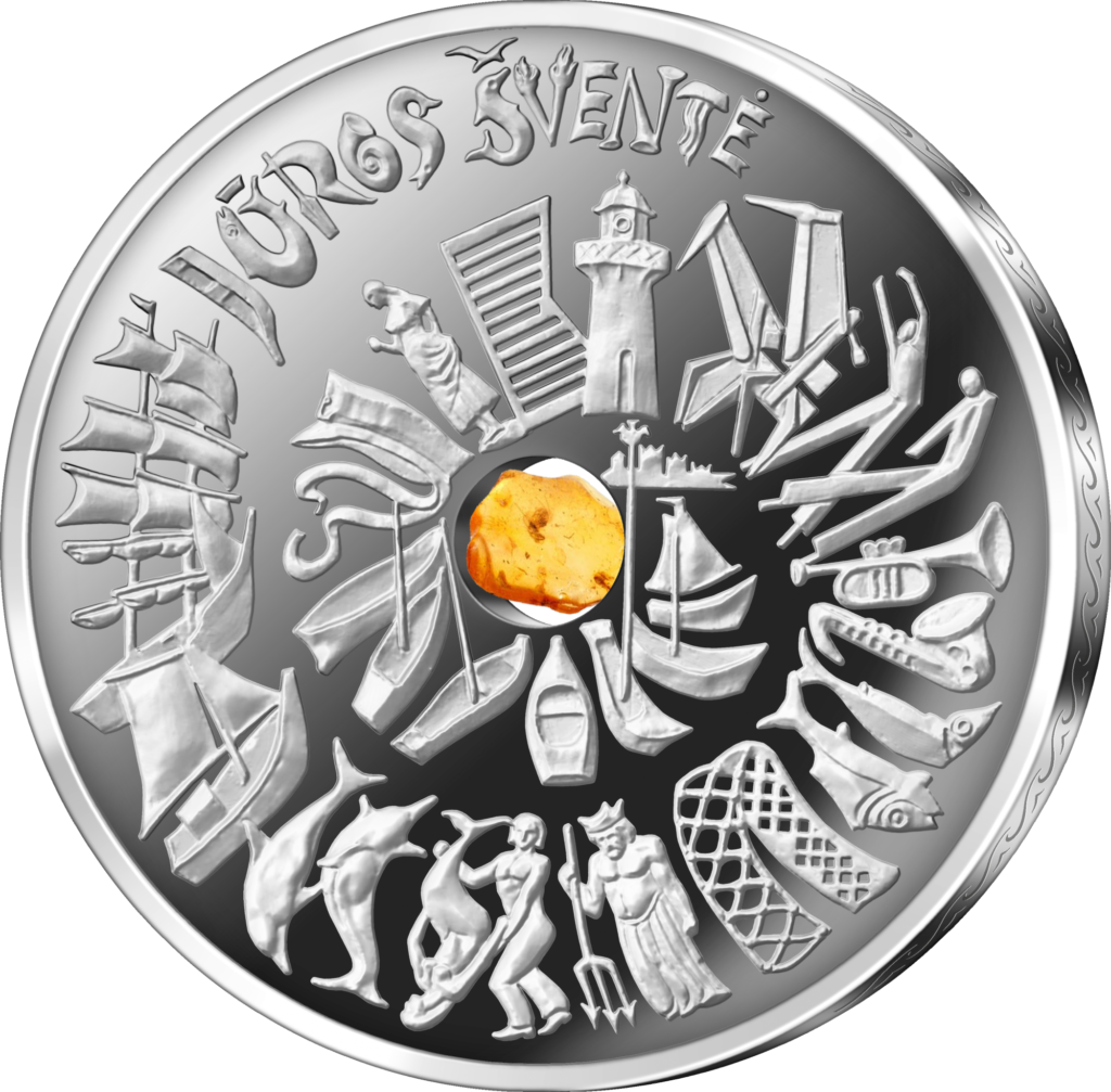 2021 lithuanian €5 and €1.5 coin Sea Festival