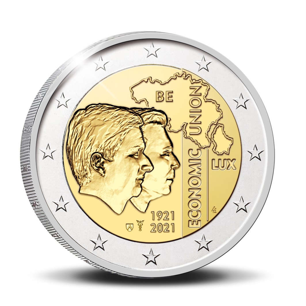 2 euro 2021 - 100th anniversary of Belgium-Luxemburg economic union