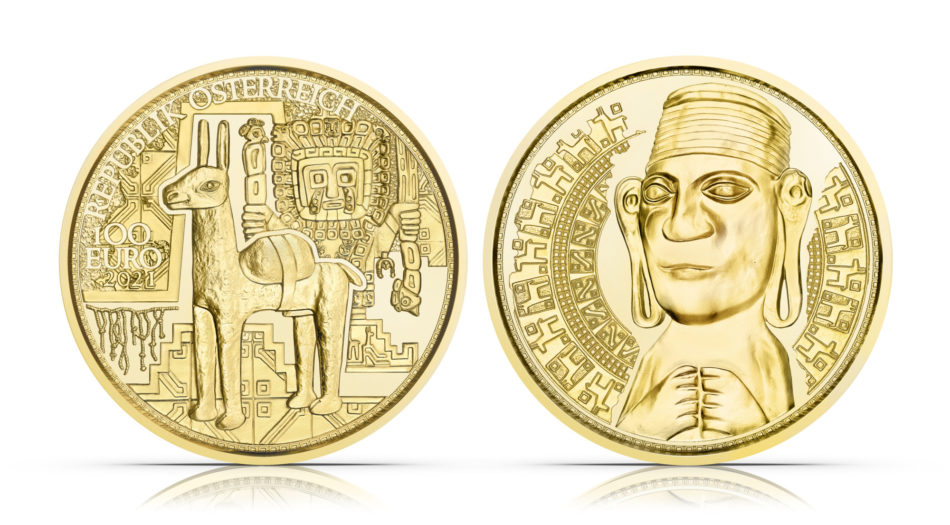 100€ or 2021 autrichienne – « L’or des Incas »