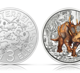 2021 €3 “STYRACOSAURUS ALBERTENSIS” from Austrian Mint