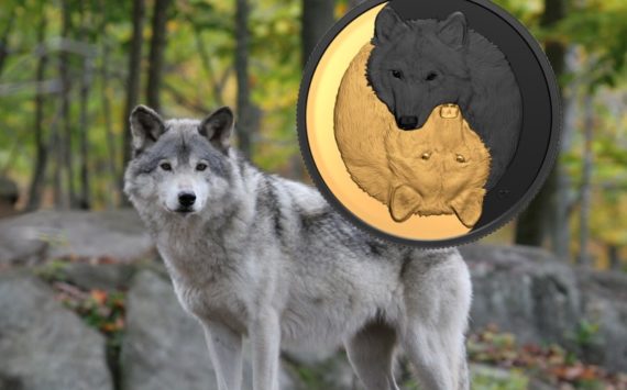 Get a gold and rhodium grey wolf from Royal Canadian Mint in 2021