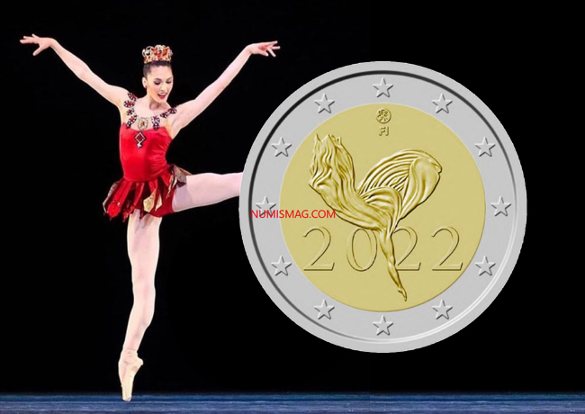 2022 new €2 commemorative coin from Finland: National Ballet.