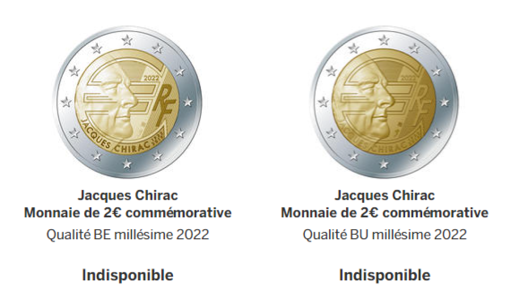 2€ 2022 chirac 2 - Numismag