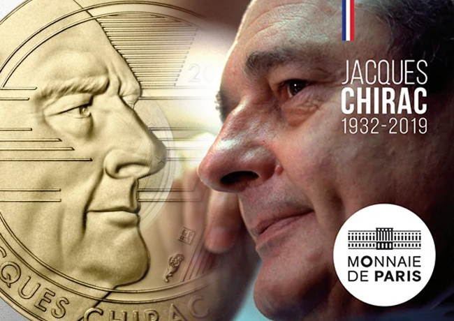 2022 french €2 dedicated to head of State Jacques CHIRAC and euro changeover
