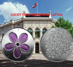 2021 €5 Latvian lucky coin